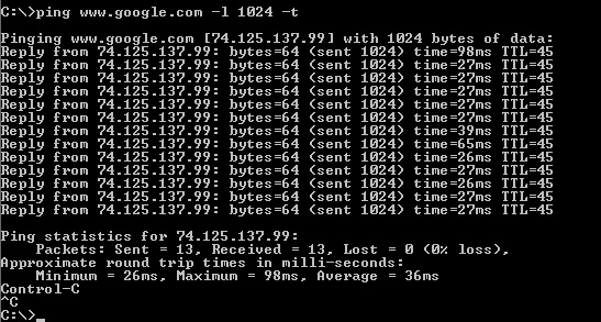 How much packet loss is too much for a website?